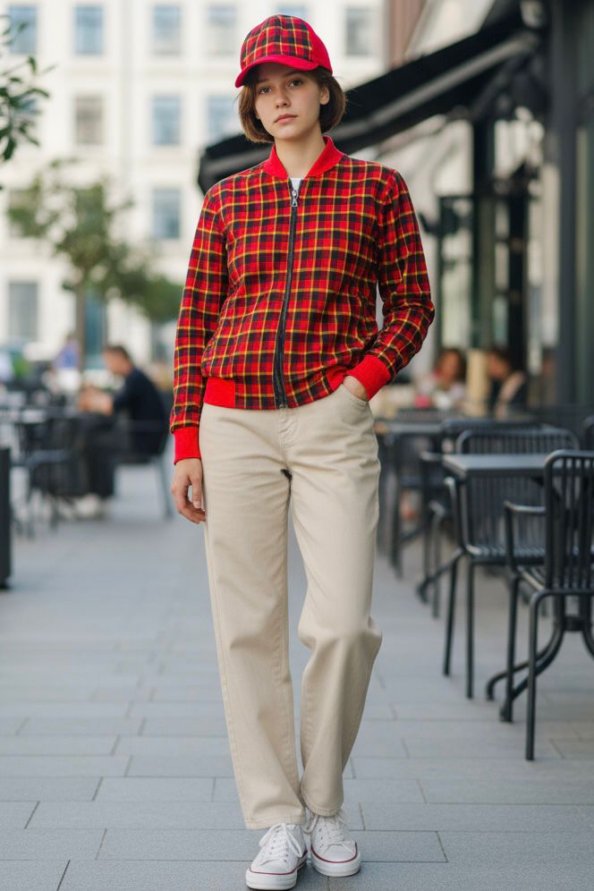 Veste bomber pour enfant, design épuré et tissu léger, idéale pour un look urbain et décontracté.