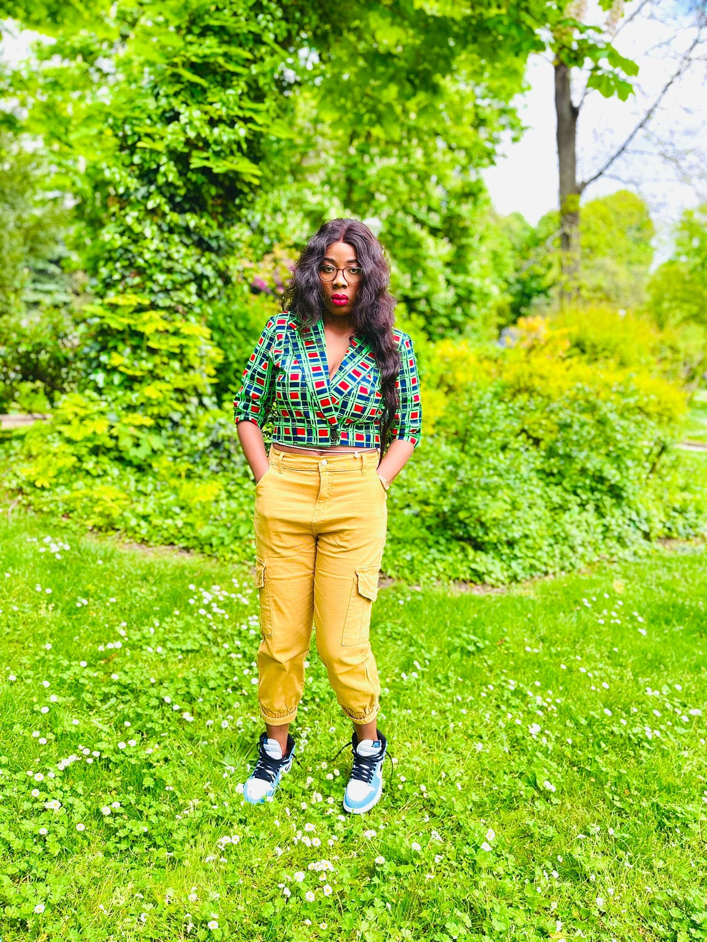 Crop Top Femme BONA – Wax Croisé à Manches 3/4 – Déstockage