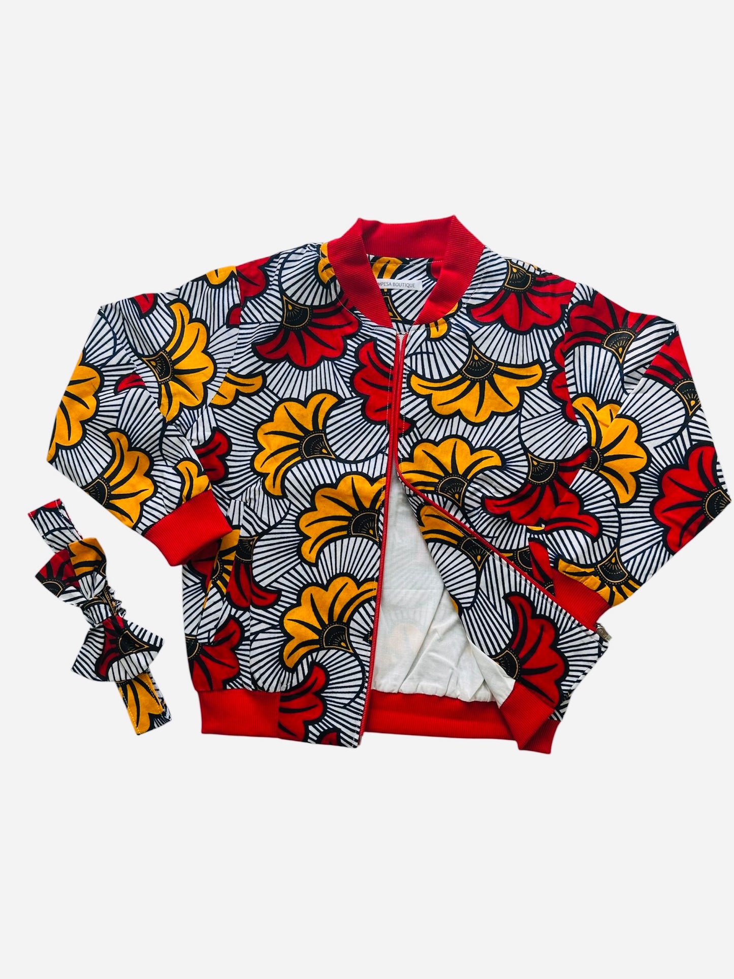 BOMBER EN WAX MPESA + BANDEAU ASSORTI (FILLES)