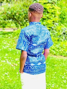 Chemise enfants NDOP – Wax & col mao