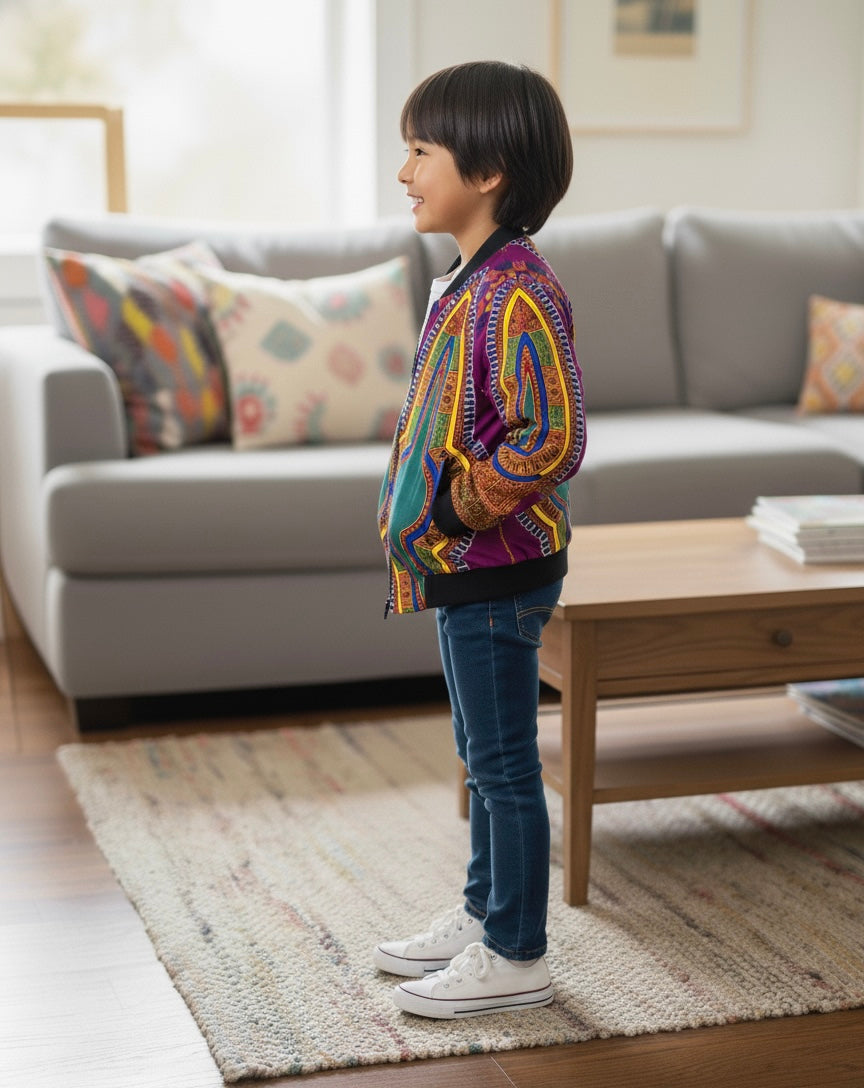 BOMBER EN WAX  DASHIKI MIXTE