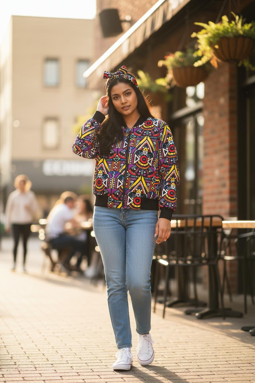 BOMBER EN WAX NTEPPE +BANDEAU ASSORTI FILLES