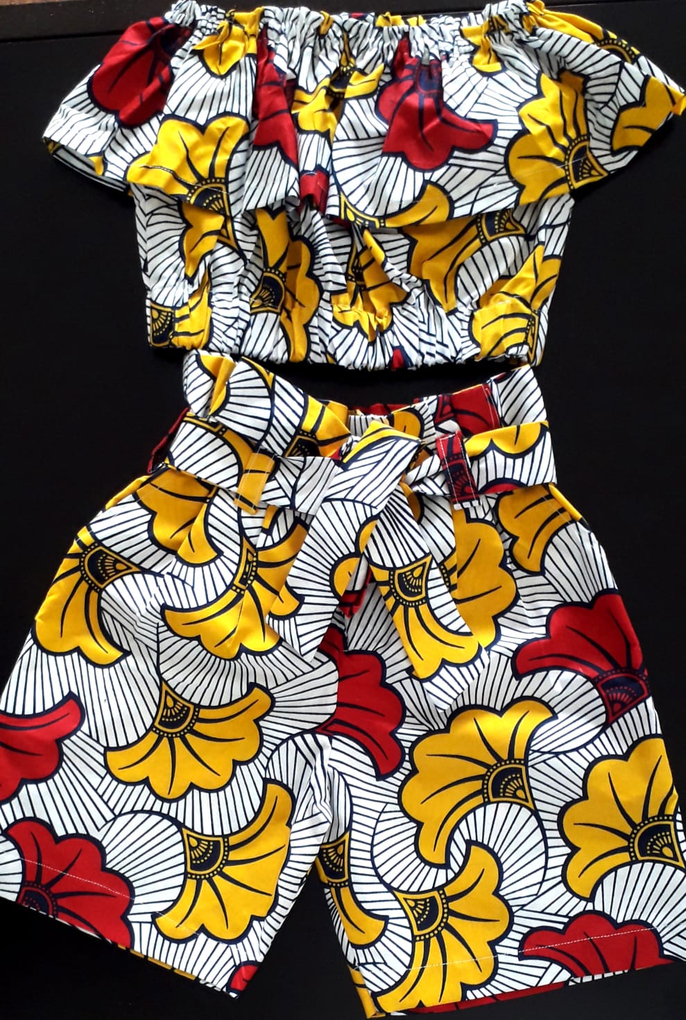 Ensemble en wax fleur de mariage