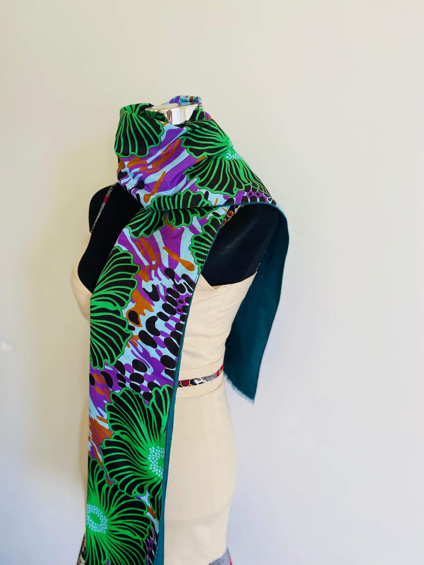 Écharpe Afro Mixte MAVÉ – Homme & Femme | Tissu Wax