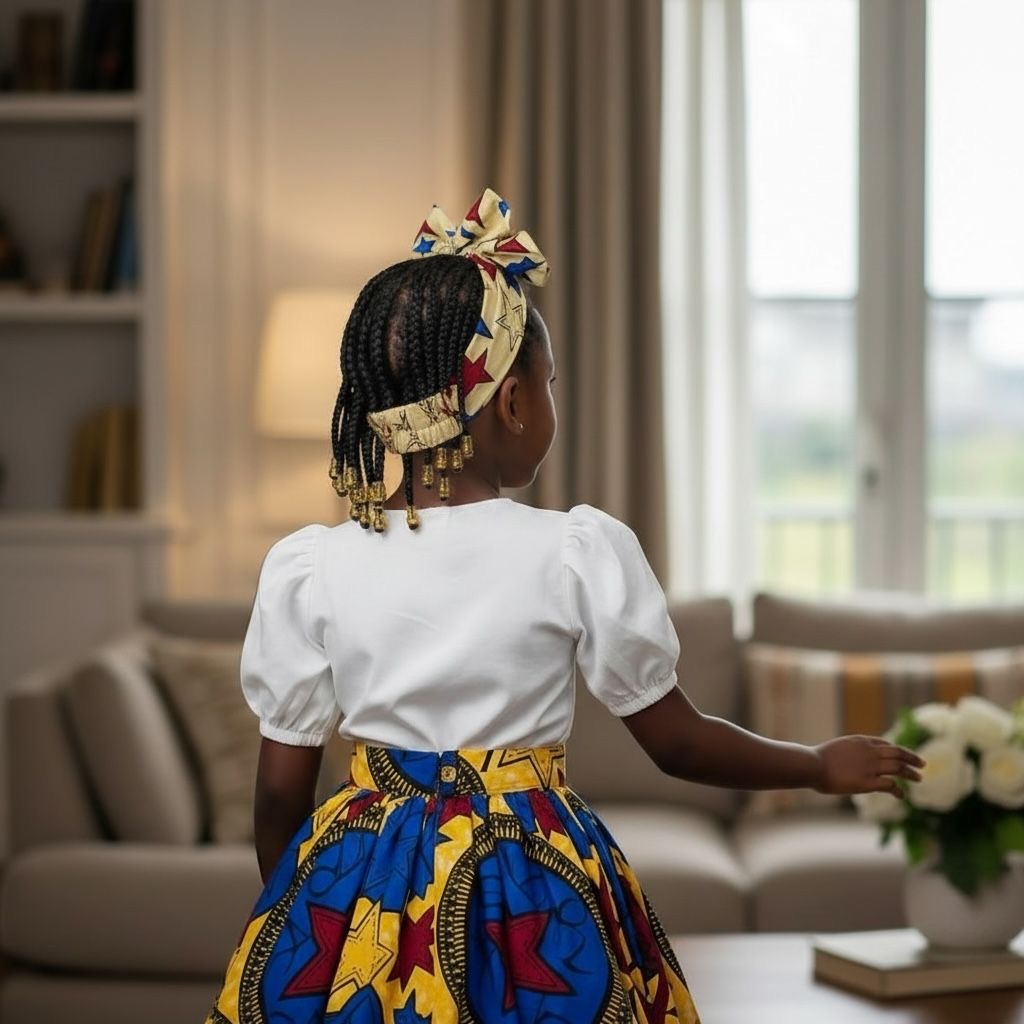 Bandeau cheveux pour petite fille, tissu wax africain, parfait pour mariage ou fête.