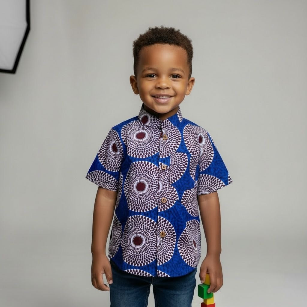 Ensemble 2 pièces avec chemise et short - Bleu clair - ENFANT | H&M FR