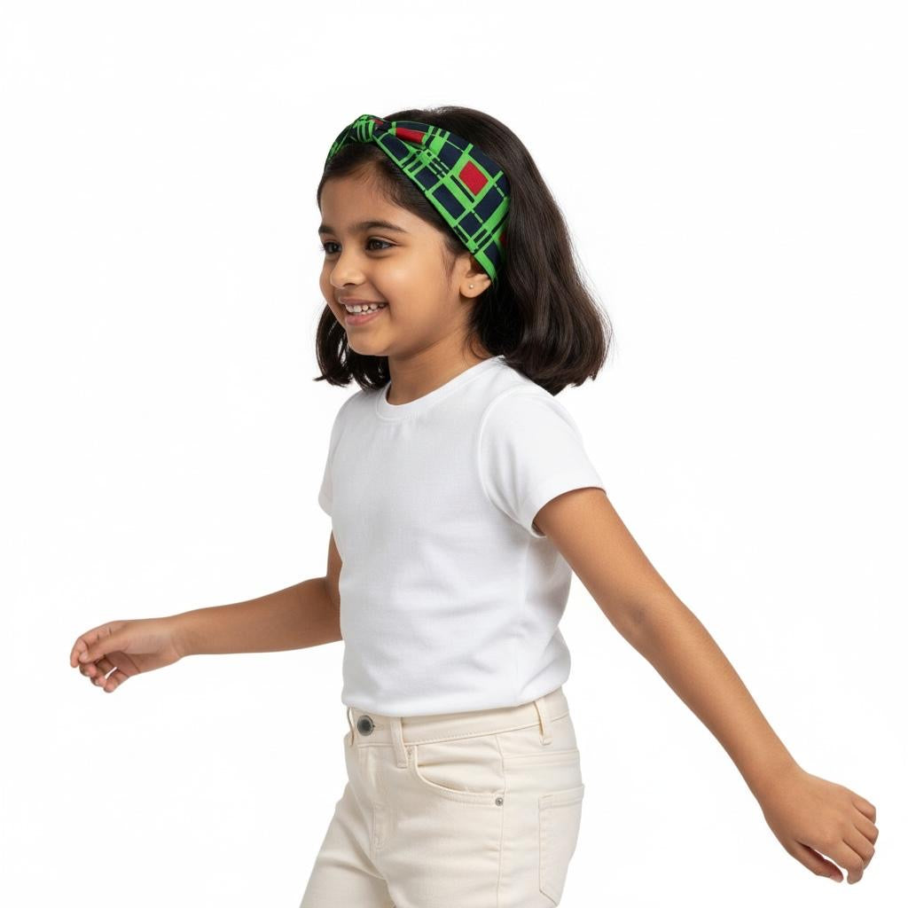 Bandeau afro moderne pour fille BONA, motifs colorés, taille 2–12 ans