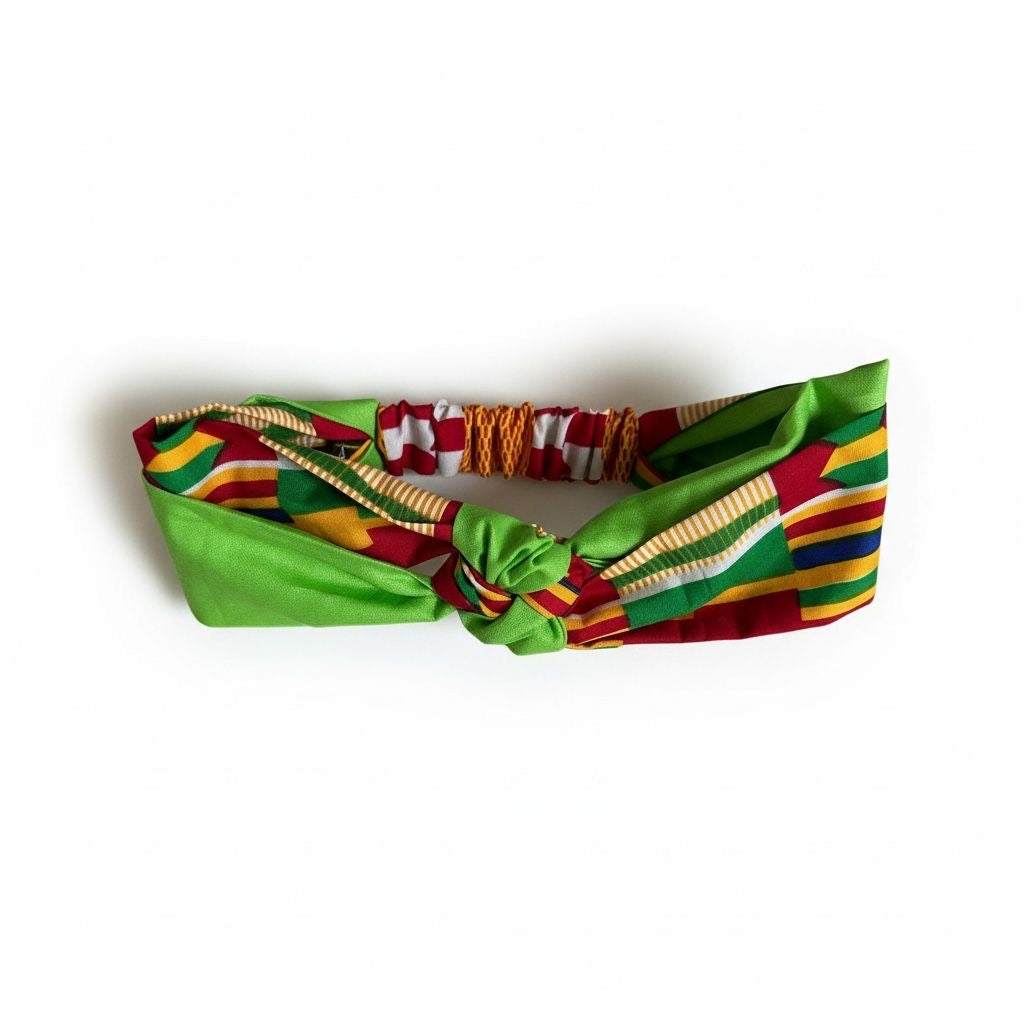 Bandeau Kente Vert – Enfant | Fait main