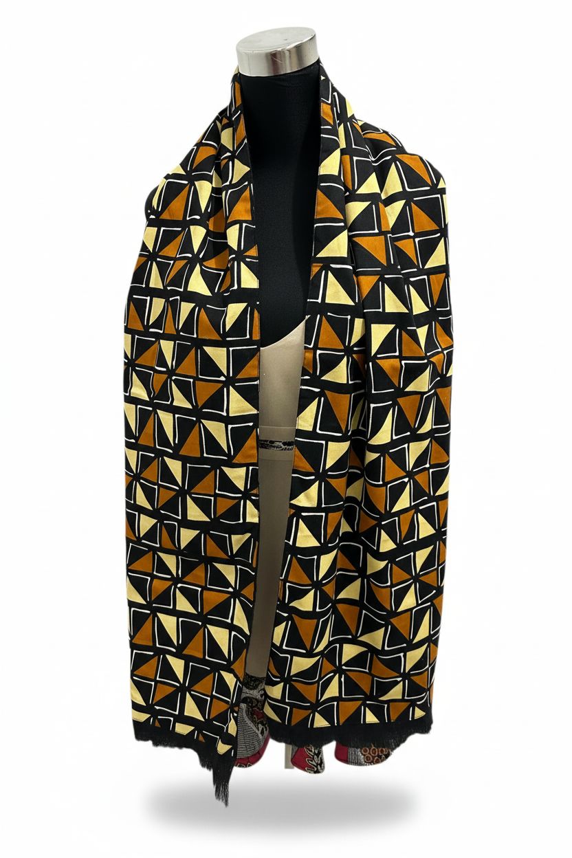 Écharpe Mixte Bomono– Tissu Wax Coloré et Confortable