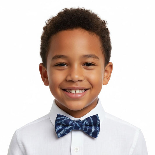 Nœud papillon enfant NDOP en wax camerounais, style afro moderne, ajustable 2 à 12 ans