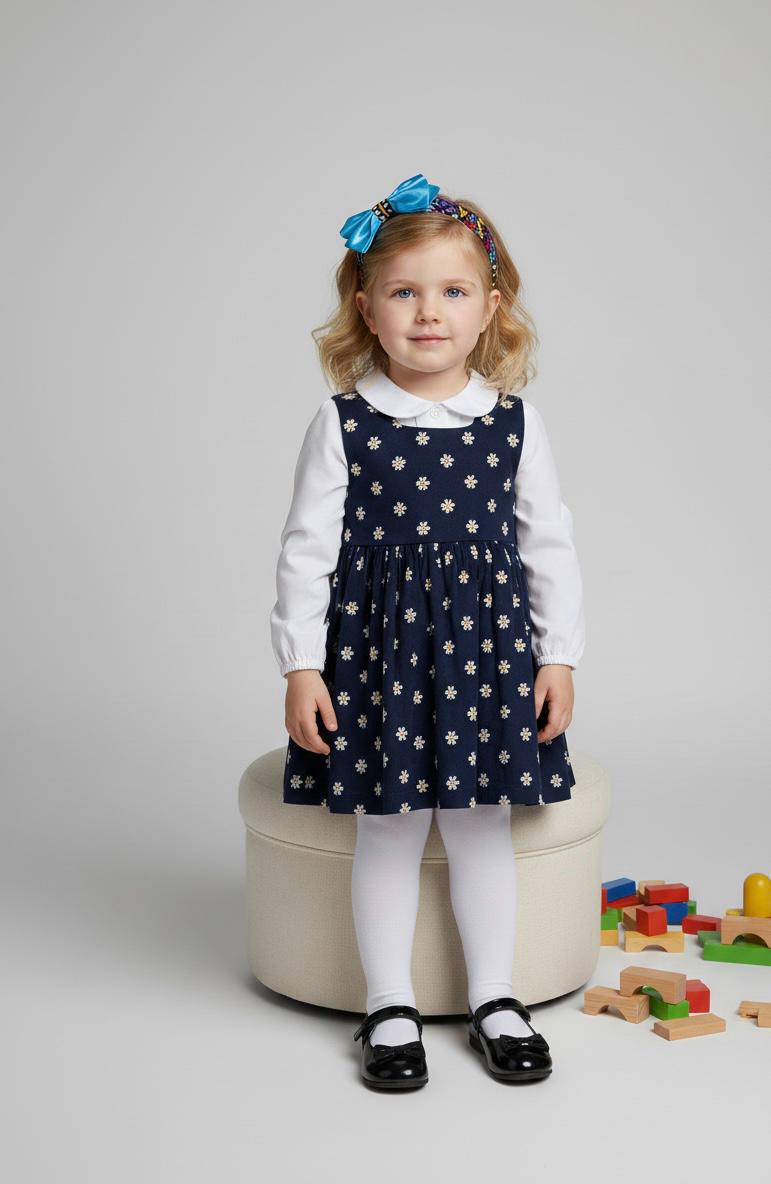 Bandeau Nteppe Duo pour enfant, mix wax bleu à motifs géométriques et satin bleu fait main, élastique arrière