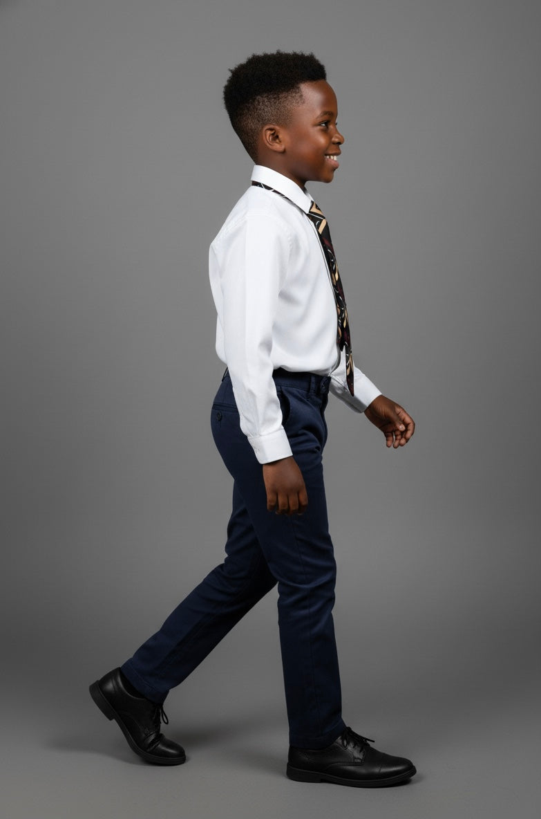 Cravate enfant artisanale wax coton 100 % – BOGOLAN mixte, unique et faite main