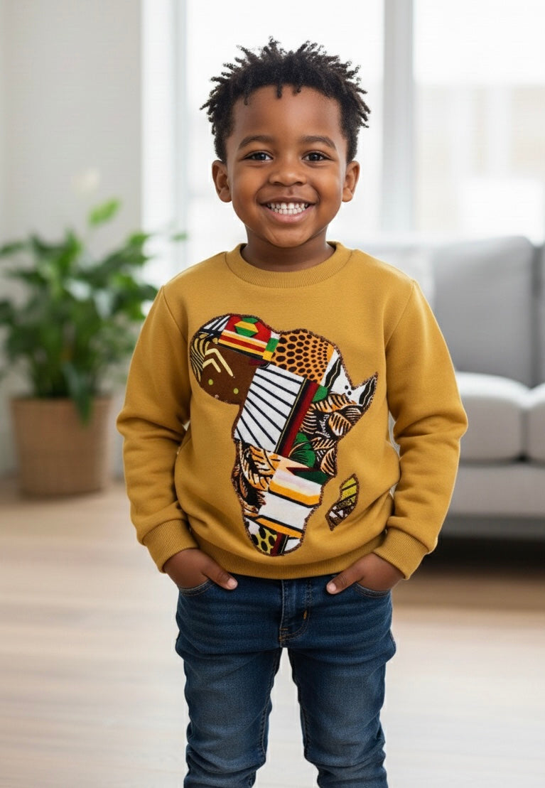 Sweat-shirt unisexe pour enfant, design moderne et confortable, convenant aussi bien aux filles qu’aux garçons.