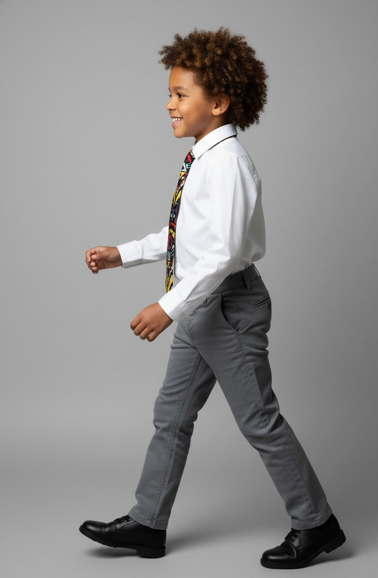 Cravate enfant artisanale wax coton 100 % – NTEPPE mixte, unique et faite main