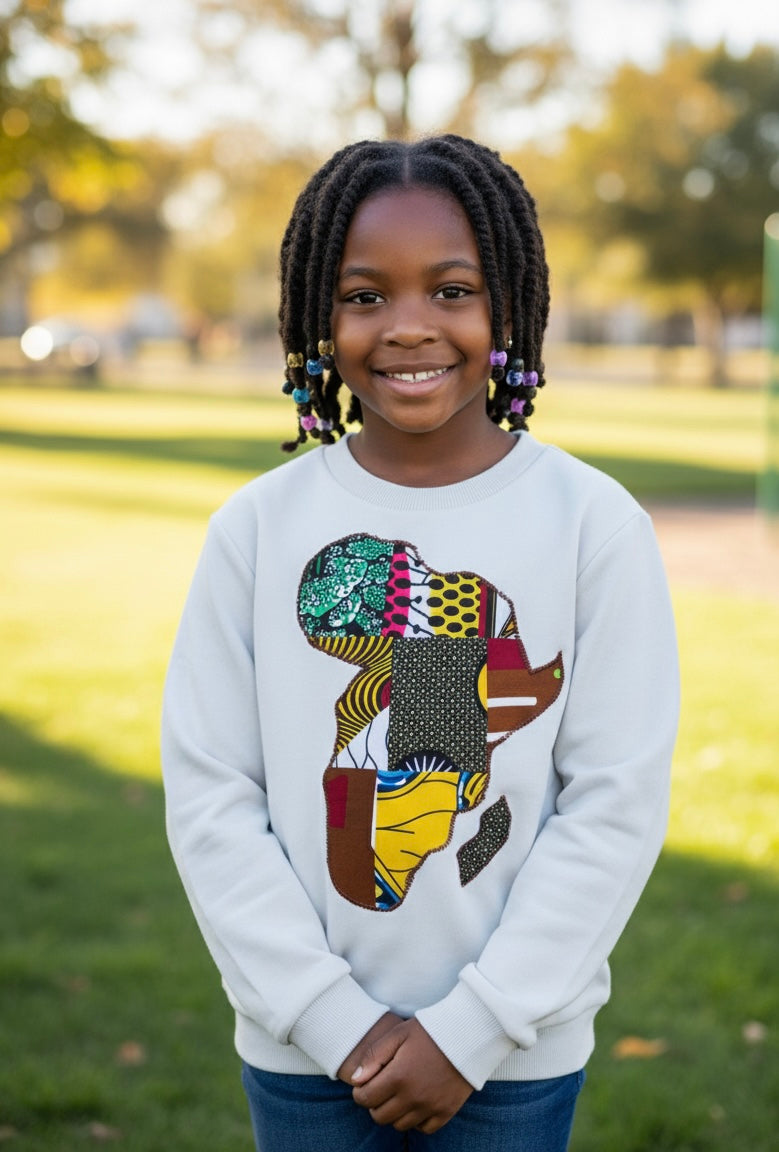 Sweat-shirt bleu mixte pour enfant, coupe confortable et unisexe, idéal pour fille ou garçon en automne ou hiver