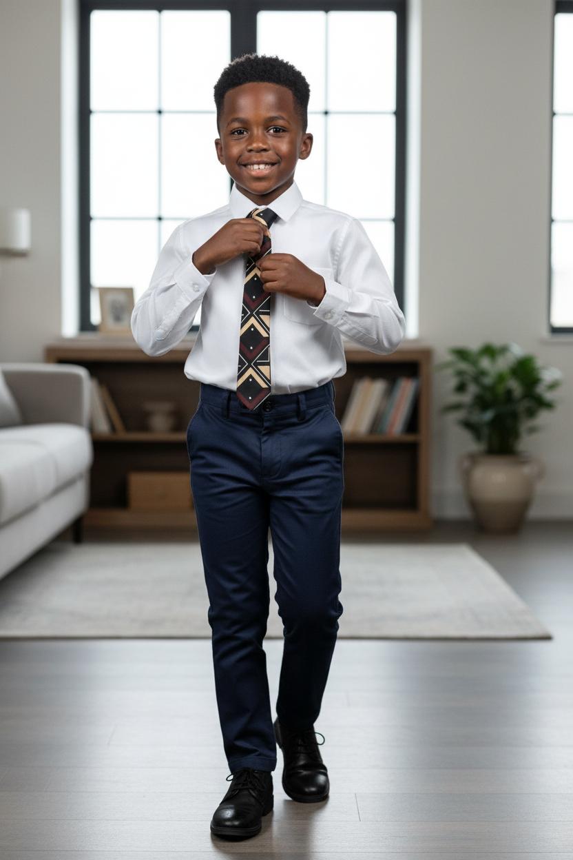 Cravate BOGOLAN – enfant mixte | wax 100 % coton Fait Main