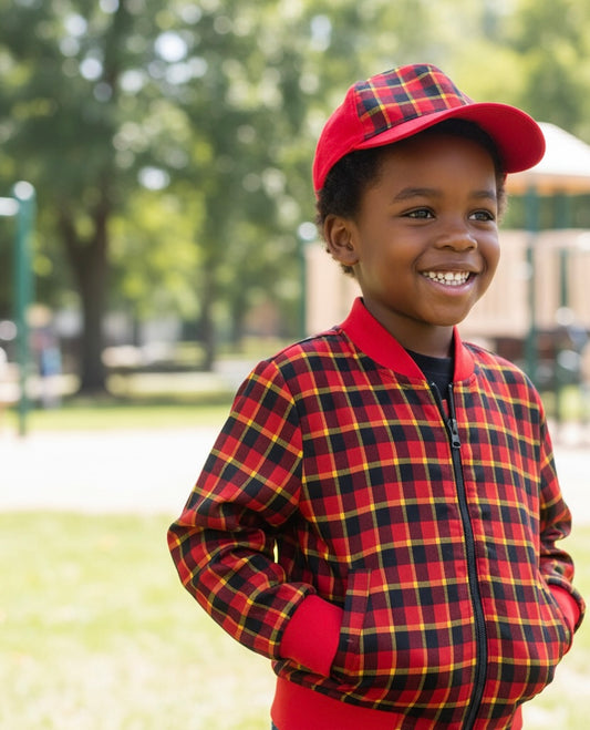 Bomber enfant mixte en tissu imprimé, coupe moderne et confortable pour un look quotidien stylé.
