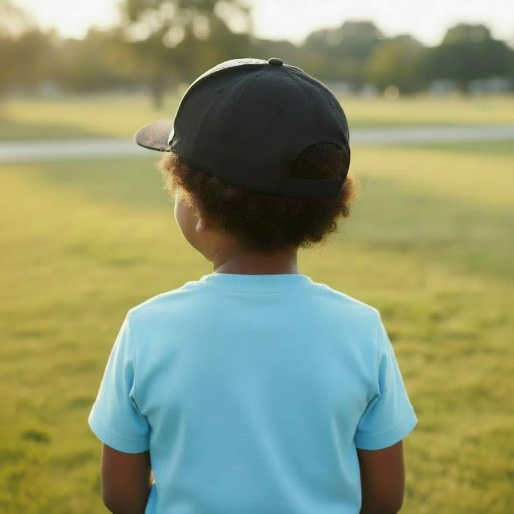 Casquette Enfant MPESA Noir en Wax Style Afro Moderne 2-12 ans