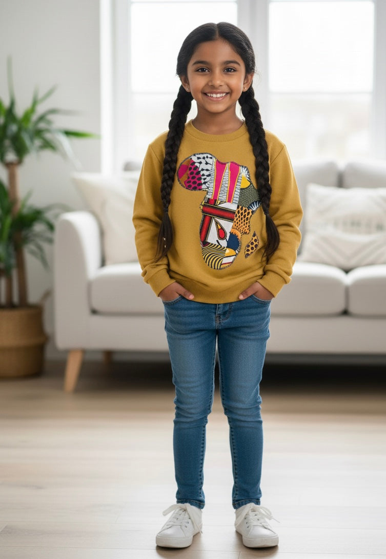 Sweat-shirt enfant mixte avec coupe confortable et look tendance, parfait pour fille ou garçon.