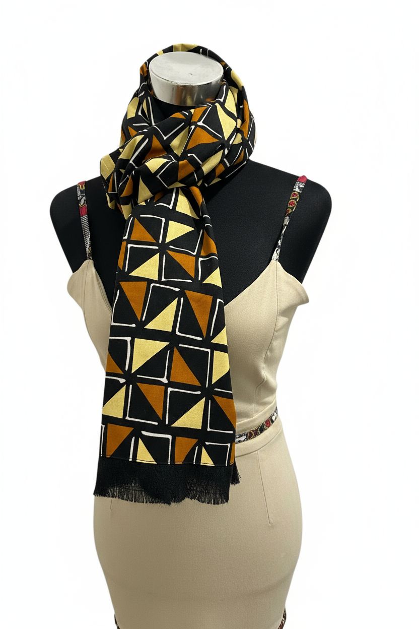 Écharpe Mixte Bomono– Tissu Wax Coloré et Confortable