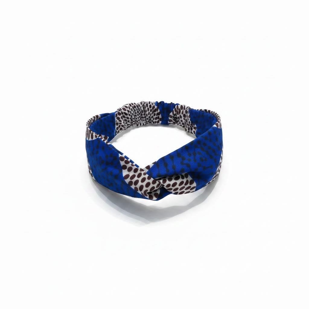 Accessoire cheveux enfant fait main en petite série – bandeau DINA wax 