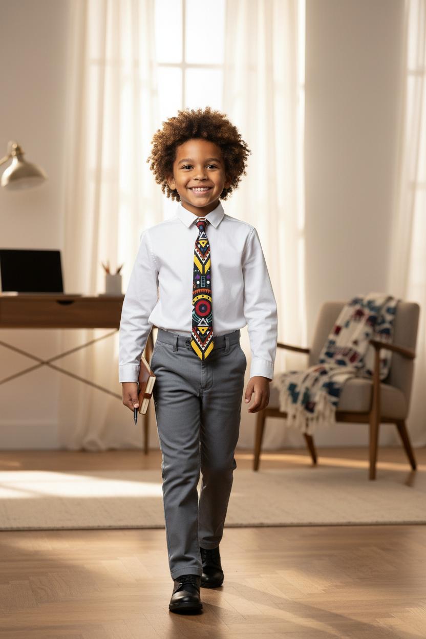 Cravate NTEPPE – enfant mixte | wax 100 % coton Fait Main