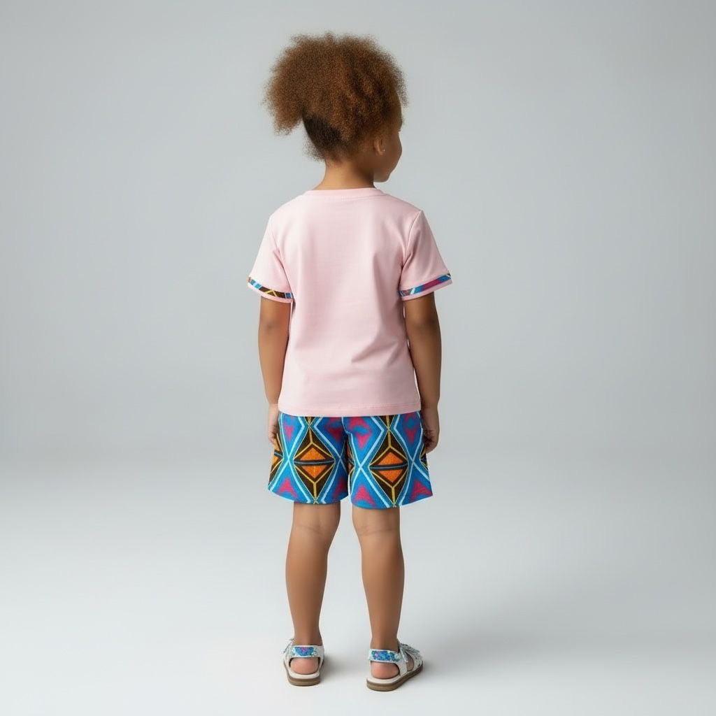 Ensemble Fille MATEKE – tenue wax enfant