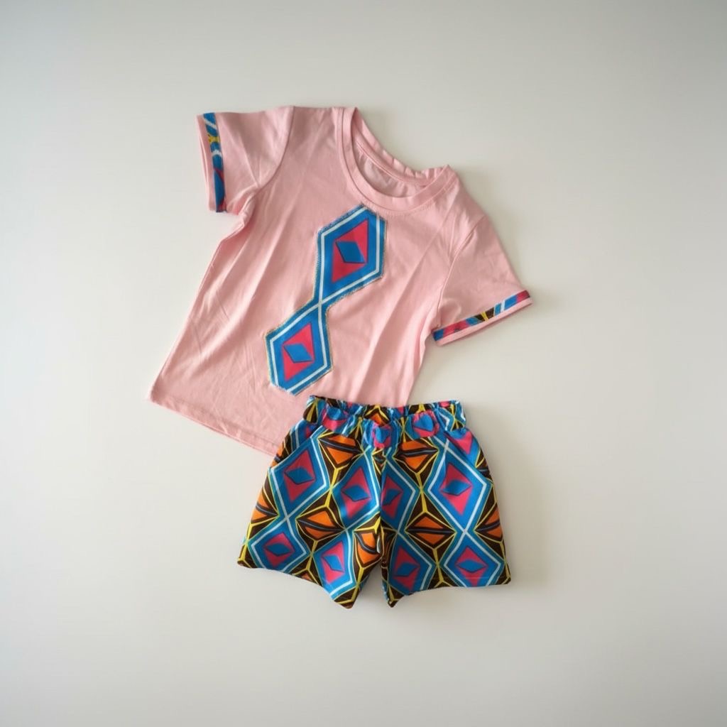 Ensemble Fille MATEKE – tenue wax enfant