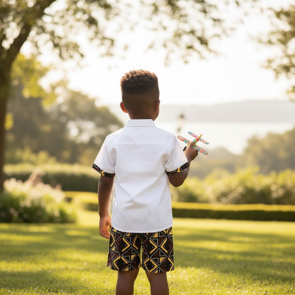 Ensemble wax garçon BOGOLAN – tenue africaine enfant