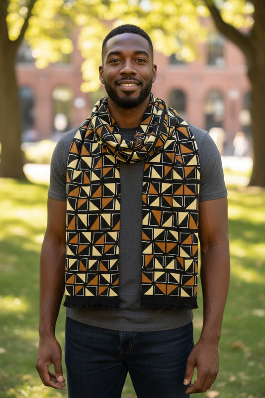 Écharpe Mixte Bomono– Tissu Wax Coloré et Confortable