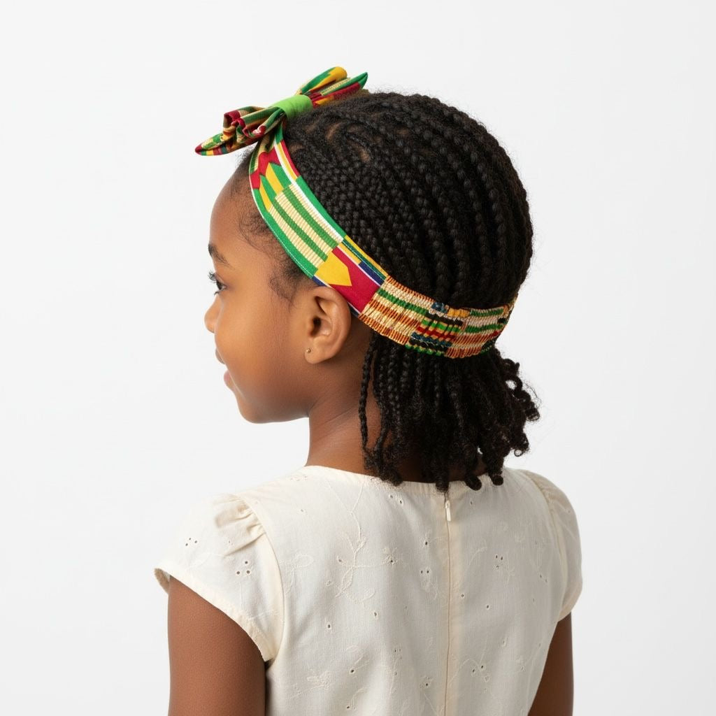 Bandeau Kente Full à Nœud – Enfant | Fait main