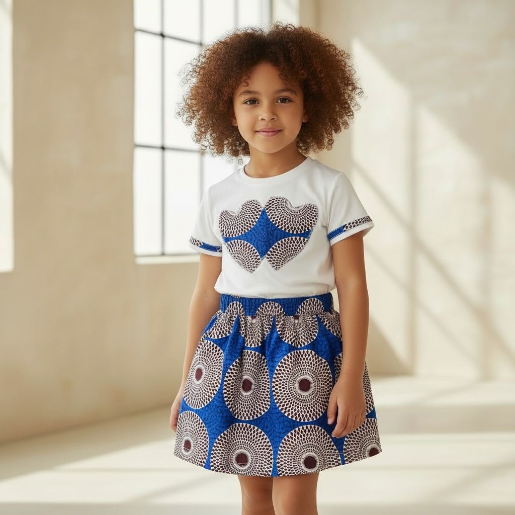 Ensemble fille MBEMA - tenue africaine enfant