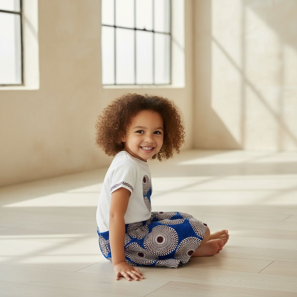 Ensemble fille MBEMA - tenue africaine enfant