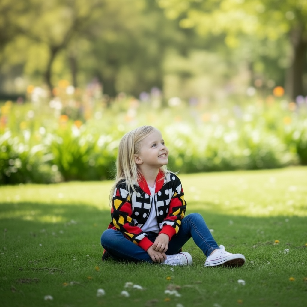 Bomber wax enfant DIBA rouge – veste africaine stylée mixte