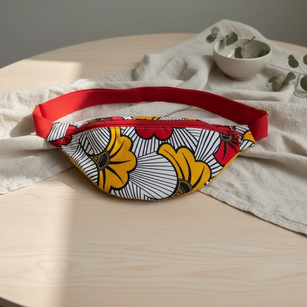 Sac Banane Wax MPESA Unisexe – Le style coloré qui vous accompagne partout