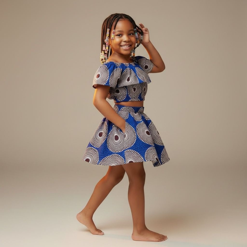 Vêtement wax fille MBEMA – tenue africaine